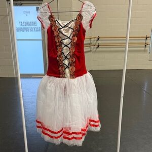 Stardom red and white romantic tutu